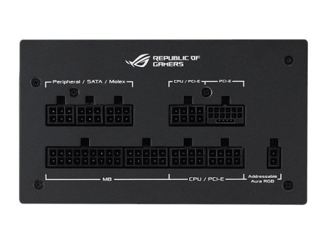 Asus Zasilacz Rog Strix 750W 80+ Gold Aura ATX 3.0 czarny Asus Zasilacz Rog Strix 750W 80+ Gold Aura ATX 3.0 czarny