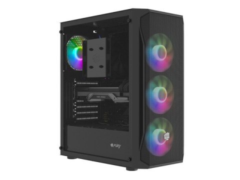 Fury Obudowa Fury Shobo SH4F RGB Midi Tower z oknem Czarna