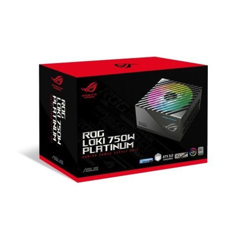 Asus Zasilacz SFX-L LOKI ROG 750W Platinum 80+ ATX 3.0/ARGB/czarny Asus Zasilacz SFX-L LOKI ROG 750W Platinum 80+ ATX 3.0/ARGB/czarny