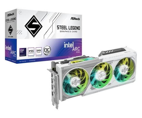 ASRock Karta graficzna B580 STEEL LEGEND 12GB OC GDDR6 192bit 3DP/HDMI ASRock Karta graficzna B580 STEEL LEGEND 12GB OC GDDR6 192bit 3DP/HDMI