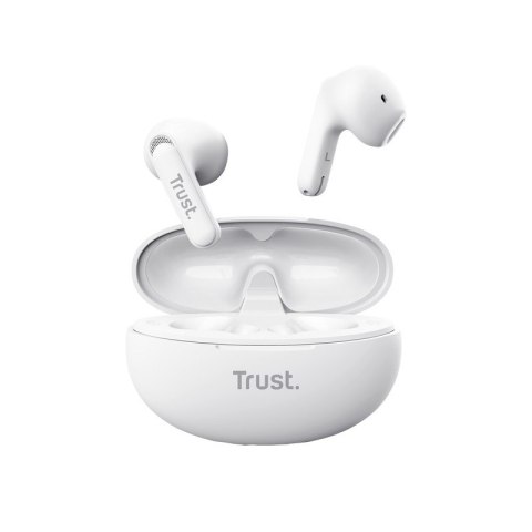 Trust Słuchawki earbuds Yavi Bluetooth ENC białe