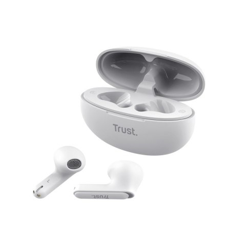 Trust Słuchawki earbuds Yavi Bluetooth ENC białe