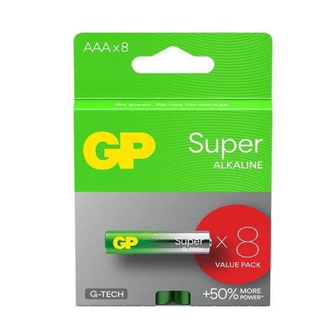 GP Battery Baterie alkaliczne LR03/AAA GP SUPER 8szt. (G-TECH) GP Battery Baterie alkaliczne LR03/AAA GP SUPER 8szt. (G-TECH)