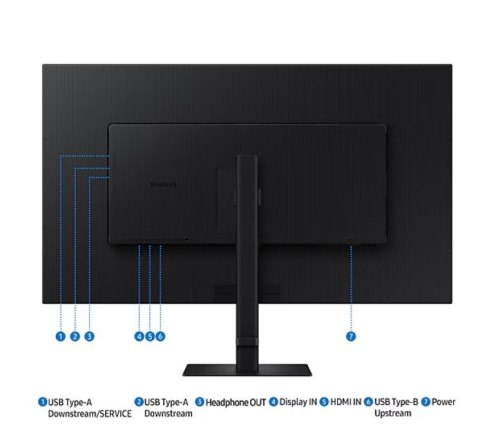 Samsung Monitor 37 cali ViewFinity S80D VA 3840x2160 UHD 16:9 1xHDMI 1xDP 3xUSB-A 5ms PinP/PbyP 60Hz HAS+PIVOT płaski 3YOn-Site (LS37D80
