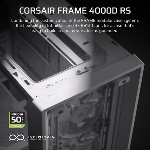 Corsair Obudowa FRAME 4000D RS White Mid Tower ATX Corsair Obudowa FRAME 4000D RS White Mid Tower ATX