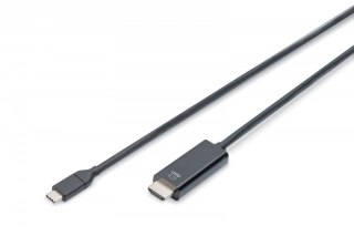 Digitus Kabel USB Type-C/HDMI M/M USB 3.1 Gen.2 SuperSpeed+ 4K/60Hz 18Gbps 2m czarny