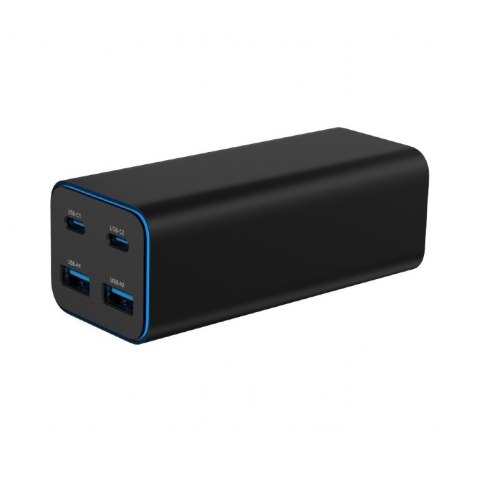 Gembird Ładowarka uniwersalna 100W GaN 2xUSB-A 2xUSB-C szybkie ładowanie czarna Gembird Ładowarka uniwersalna 100W GaN 2xUSB-A 2xUSB-C szybkie ładowanie czarna