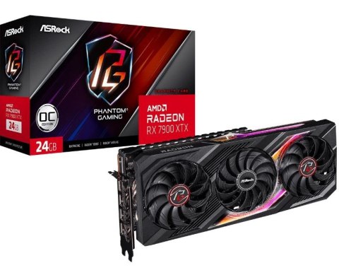 ASRock Karta graficzna Radeon RX 7900 XTX PHANTOM GAMING 24GB OC GDDR6 384bit ASRock Karta graficzna Radeon RX 7900 XTX PHANTOM GAMING 24GB OC GDDR6 384bit