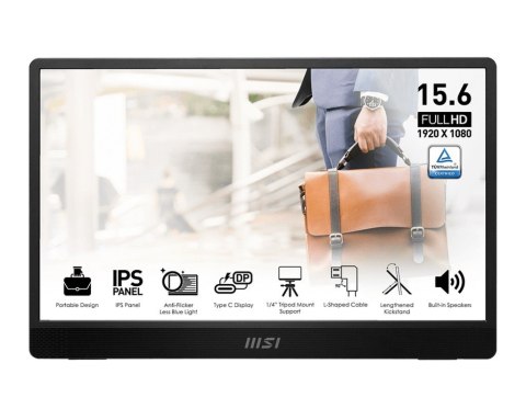 MSI Monitor 15.6 cala PRO MP161 E2U LED/FHD/Flat/60Hz/szary