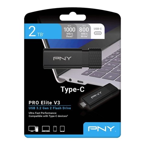 PNY Pendrive 2TB ProElite V3 USB-C 3.2 PNY Pendrive 2TB ProElite V3 USB-C 3.2