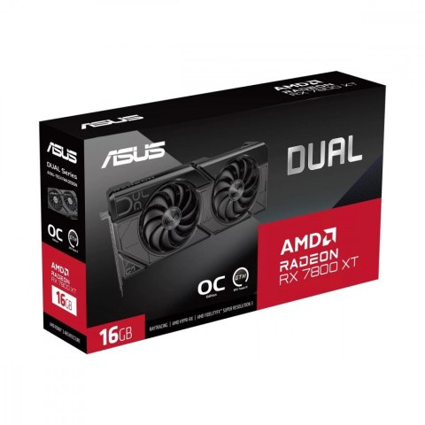 Asus Karta graficzna Dual Radeon RX 7800 XT OC Edition 16GB GDDR6DUAL-RX7800XT-O16G Asus Karta graficzna Dual Radeon RX 7800 XT OC Edition 16GB GDDR6DUAL-RX7800XT-O16G
