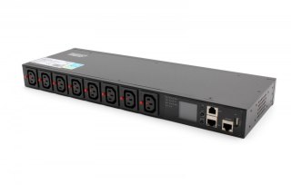 Digitus Listwa zasilająca SMART PDU 1U, gniazdo zasilające IEC320 C20 16A/250V, gniazda 8x C13, 16A
