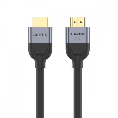 Unitek Kabel HDMI 2.1 8K 60Hz 1m; czarny; C11086GY01-1M Unitek Kabel HDMI 2.1 8K 60Hz 1m; czarny; C11086GY01-1M