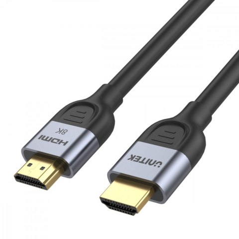 Unitek Kabel HDMI 2.1 8K 60Hz 1m; czarny; C11086GY01-1M Unitek Kabel HDMI 2.1 8K 60Hz 1m; czarny; C11086GY01-1M