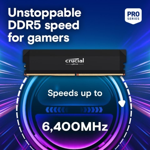 Crucial Pamięć DDR5 Pro OC 32/6400(1*32GB) CL40 Crucial Pamięć DDR5 Pro OC 32/6400(1*32GB) CL40