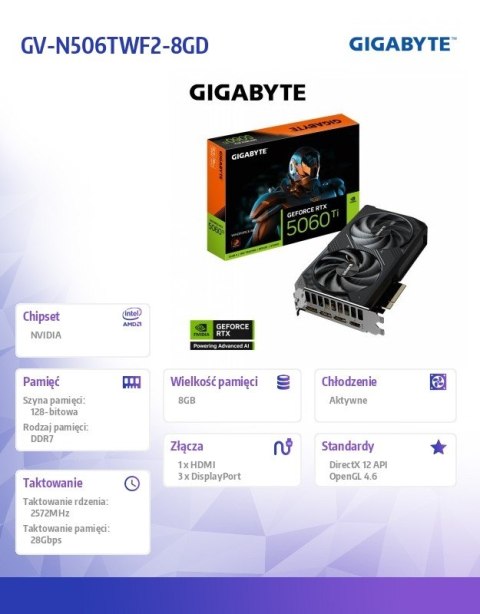 Gigabyte Karta graficzna GV-N506TWF2-8GD