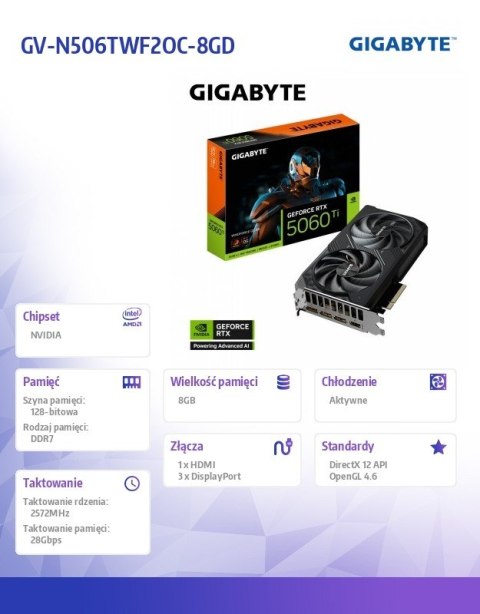 Gigabyte Karta graficzna GV-N506TWF2OC-8GD