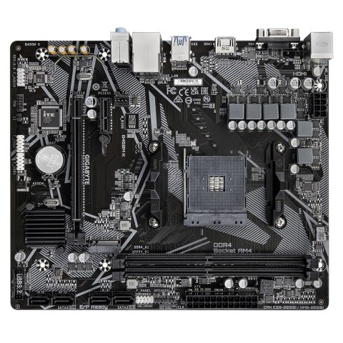 Gigabyte Płyta główna B450M K AM4 2DDR4 HDMI USB 3.2 M.2 uATX