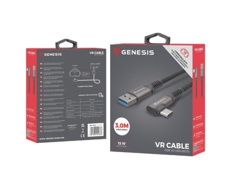 Natec Kabel USB-C M ->USB-A M 3.2GEN1 3M 5GBS PD15W VR Natec Kabel USB-C M ->USB-A M 3.2GEN1 3M 5GBS PD15W VR