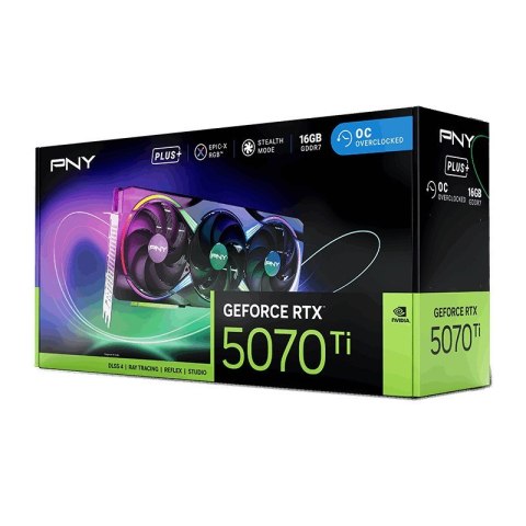 PNY Karta graficzna GeForce RTX5070Ti+ 16GB ARGB VCG5071T16TFXXPB1-O