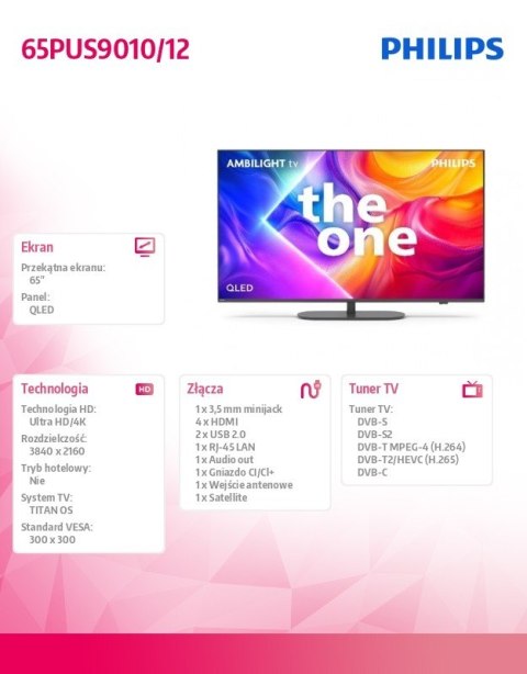 Philips Telewizor 65 cali LED 65PUS9010/12