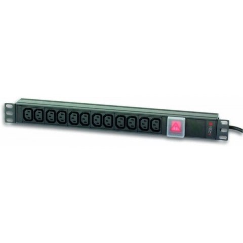 Techly Listwa zasilająca Rack 19 cali do UPS 12 gniazd, 2m czarna, 250V/16A Techly Listwa zasilająca Rack 19 cali do UPS 12 gniazd, 2m czarna, 250V/16A