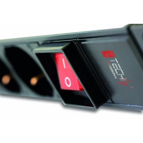 Techly Listwa zasilająca Rack 19 cali do UPS 12 gniazd, 2m czarna, 250V/16A Techly Listwa zasilająca Rack 19 cali do UPS 12 gniazd, 2m czarna, 250V/16A