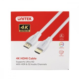 Unitek Kabel HDMI 2.0 4K 60Hz; 1m C11090AWH03-3M Biały