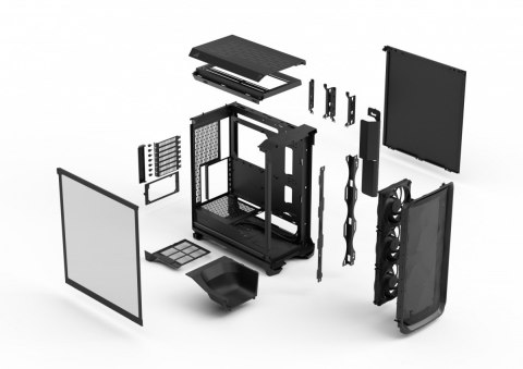 Fractal Design Obudowa Meshify 3 Black TG Light Tint Fractal Design Obudowa Meshify 3 Black TG Light Tint