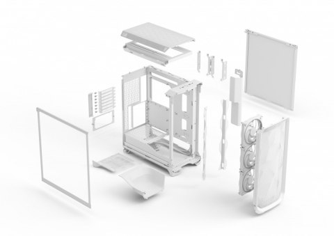 Fractal Design Obudowa Meshify 3 White RGB TG Light Tint Fractal Design Obudowa Meshify 3 White RGB TG Light Tint
