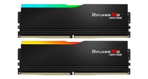 G.SKILL Pamieć PC - DDR5 64GB (2x32GB) Ripjaws M5 RGB 6000MHz CL28 XMP3 Black G.SKILL Pamieć PC - DDR5 64GB (2x32GB) Ripjaws M5 RGB 6000MHz CL28 XMP3 Black