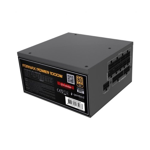 Gembird Zasilacz komputerowy Fornax Power 1000W aktywny PFC wentylator 12 cm 80+Gold Gembird Zasilacz komputerowy Fornax Power 1000W aktywny PFC wentylator 12 cm 80+Gold