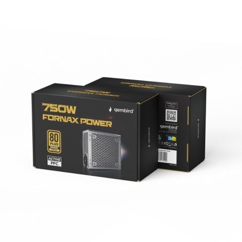 Gembird Zasilacz komputerowy Fornax Power 750W 80+Bronze aktywny PFC 120mm wentylator Gembird Zasilacz komputerowy Fornax Power 750W 80+Bronze aktywny PFC 120mm wentylator