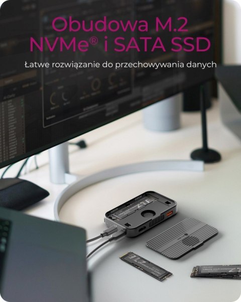 IcyBox Slot na NVMe+SATA IB-DK4071M-CU31 7w1