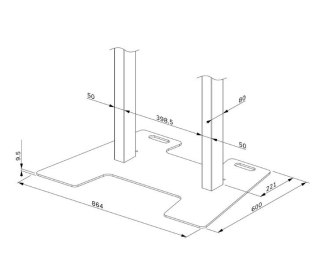 Neomounts Panel podłogowy do stojaka AFP-875BL