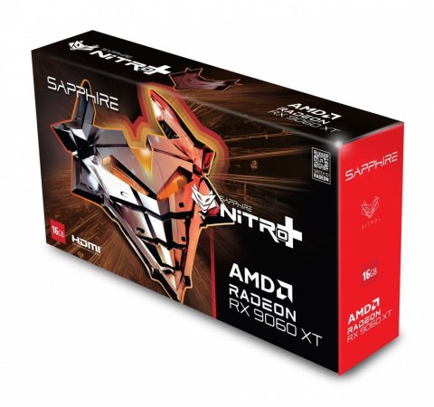 Sapphire Technology Karta graficzna Radeon RX 9060 XT NITRO+ 16GB GDDR6 128bit DP/2HDMI Sapphire Technology Karta graficzna Radeon RX 9060 XT NITRO+ 16GB GDDR6 128bit DP/2HDMI