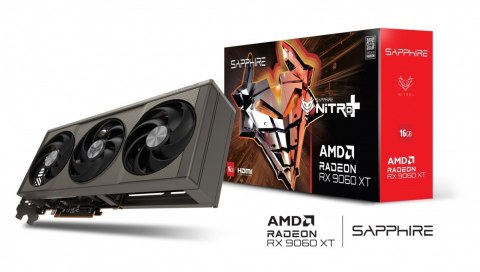 Sapphire Technology Karta graficzna Radeon RX 9060 XT NITRO+ 16GB GDDR6 128bit DP/2HDMI Sapphire Technology Karta graficzna Radeon RX 9060 XT NITRO+ 16GB GDDR6 128bit DP/2HDMI