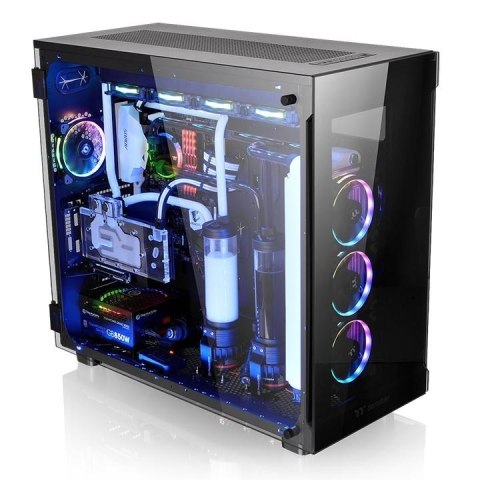 Thermaltake Obudowa View 91 RGB Riing Tempered Glass XL-ATX Super Tower - Czarna Thermaltake Obudowa View 91 RGB Riing Tempered Glass XL-ATX Super Tower - Czarna