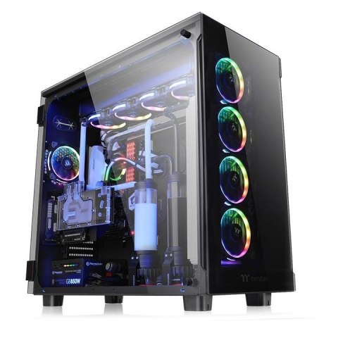 Thermaltake Obudowa View 91 RGB Riing Tempered Glass XL-ATX Super Tower - Czarna Thermaltake Obudowa View 91 RGB Riing Tempered Glass XL-ATX Super Tower - Czarna