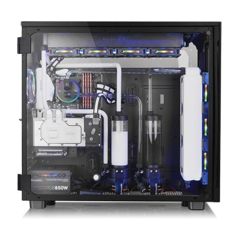 Thermaltake Obudowa View 91 RGB Riing Tempered Glass XL-ATX Super Tower - Czarna Thermaltake Obudowa View 91 RGB Riing Tempered Glass XL-ATX Super Tower - Czarna