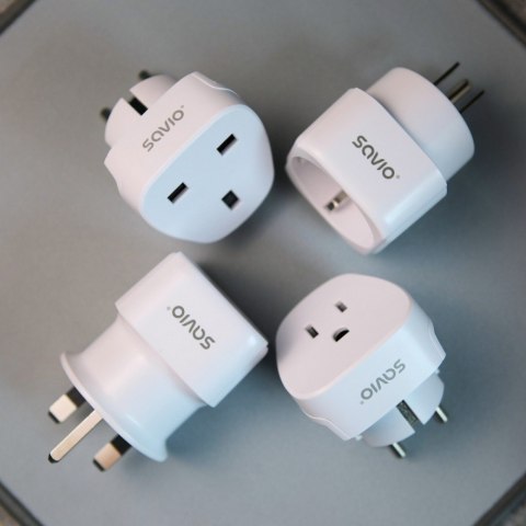 Savio Adapter podróżny, gniazdo US wtyk EU AP-01
