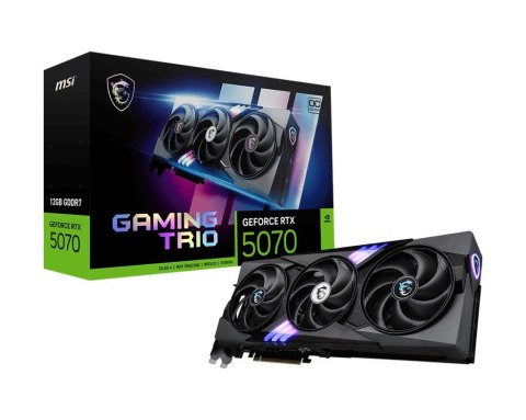 MSI Karta graficzna GeForce RTX 5070 12G GAMING TRIO OC GDDR7 192bit HDMI/3DP