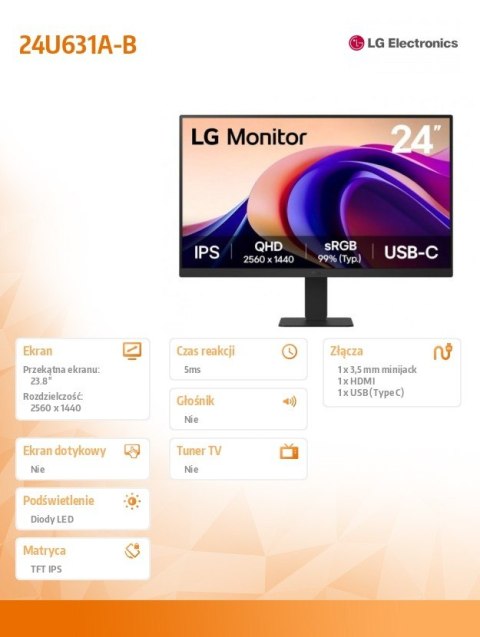 LG Electronics Monitor 24U631A-B