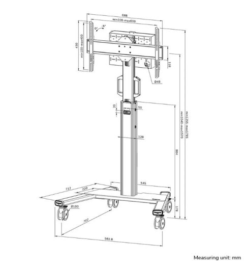 Neomounts Wózek na TV FL50S-825WH1 37-75 cali BIAŁY