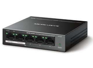 TP-LINK Przełącznik Mercusys MS105GP 5-Port Gigabit Desktop Switch with 4-Port PoE+ PORT: 4× Gigabit PoE+ Ports, 1× Gigabit Non