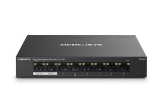 TP-LINK Przełącznik Mercusys 8-Port Gigabit Desktop Switch with 7× Gigabit PoE+ Ports, 1× Gigabit Non-PoE Ports MS108GP