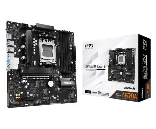 ASRock Płyta główna A620AM PRO-A AM5 4DDR5 HDMI M.2 mATX