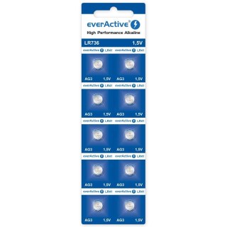 EverActive Baterie alkaliczne mini AG3/G3/LR736/LR41 blister 10 szt.