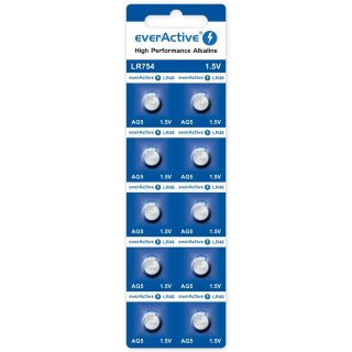 EverActive Baterie alkaliczne mini AG5/G5/LR754/LR48 blister 10 szt.