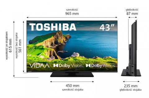 Toshiba Telewizor LED 43 cale 43UV3F63DG